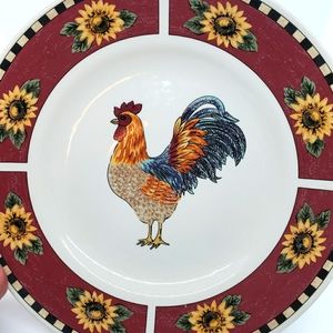 🐶3/$30 Set of 2 Gibson Brewster Rooster Plates